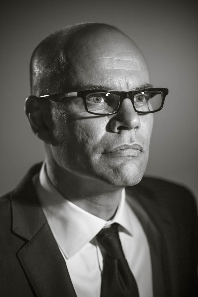 Vintage style portrait of man with glasses